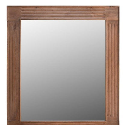 LAUREL 46" BROWN DRESSER SOLID WOOD MIRROR