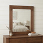 LAUREL 46" BROWN DRESSER SOLID WOOD MIRROR