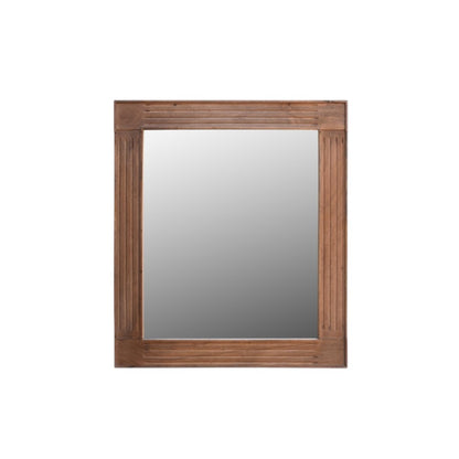 LAUREL 46" BROWN DRESSER SOLID WOOD MIRROR