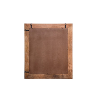 LAUREL 46" BROWN DRESSER SOLID WOOD MIRROR