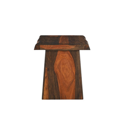LAUREL 23" DARK BROWN AND BROWN WOOD SOLID WOOD SQUARE END TABLE