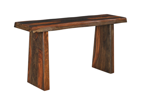 LAUREL 60" DARK BROWN SOLID WOOD FRAME CONSOLE TABLE
