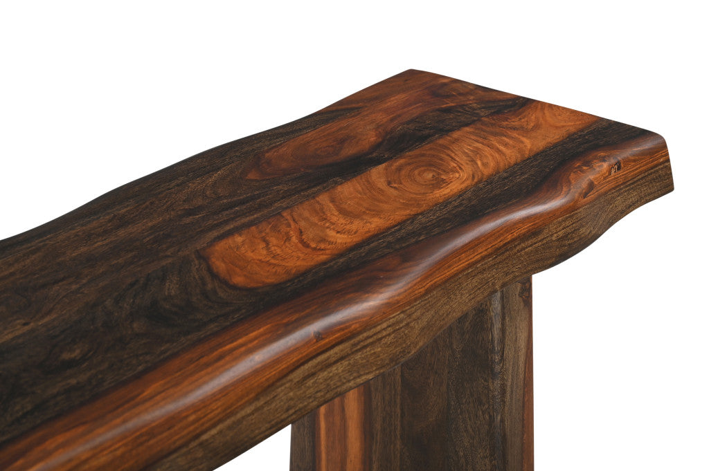 LAUREL 60" DARK BROWN SOLID WOOD FRAME CONSOLE TABLE