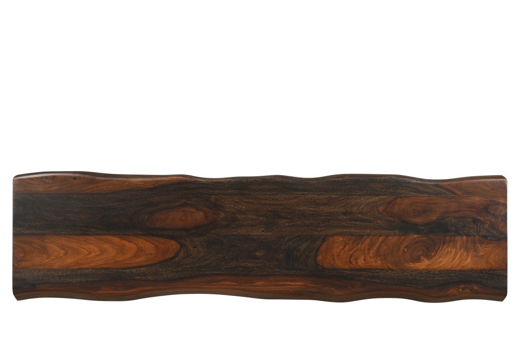 LAUREL 60" DARK BROWN SOLID WOOD FRAME CONSOLE TABLE