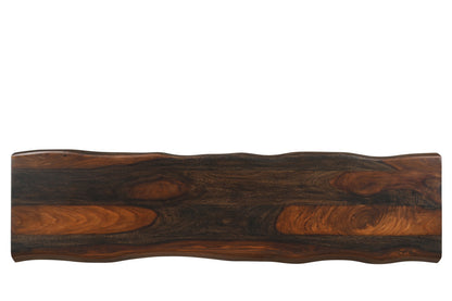 LAUREL 60" DARK BROWN SOLID WOOD FRAME CONSOLE TABLE