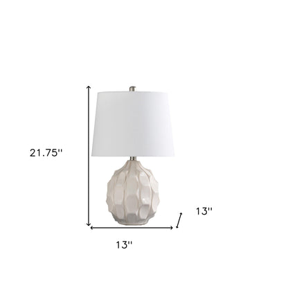 22" cream ceramic table lamp, cream ceramic table lamp, table lamp white drum shade, ceramic table lamp white drum, cream ceramic table lamp white