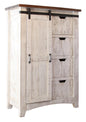 OCEAN 37" ANTIQUED WHITE SOLID WOOD DRAWER