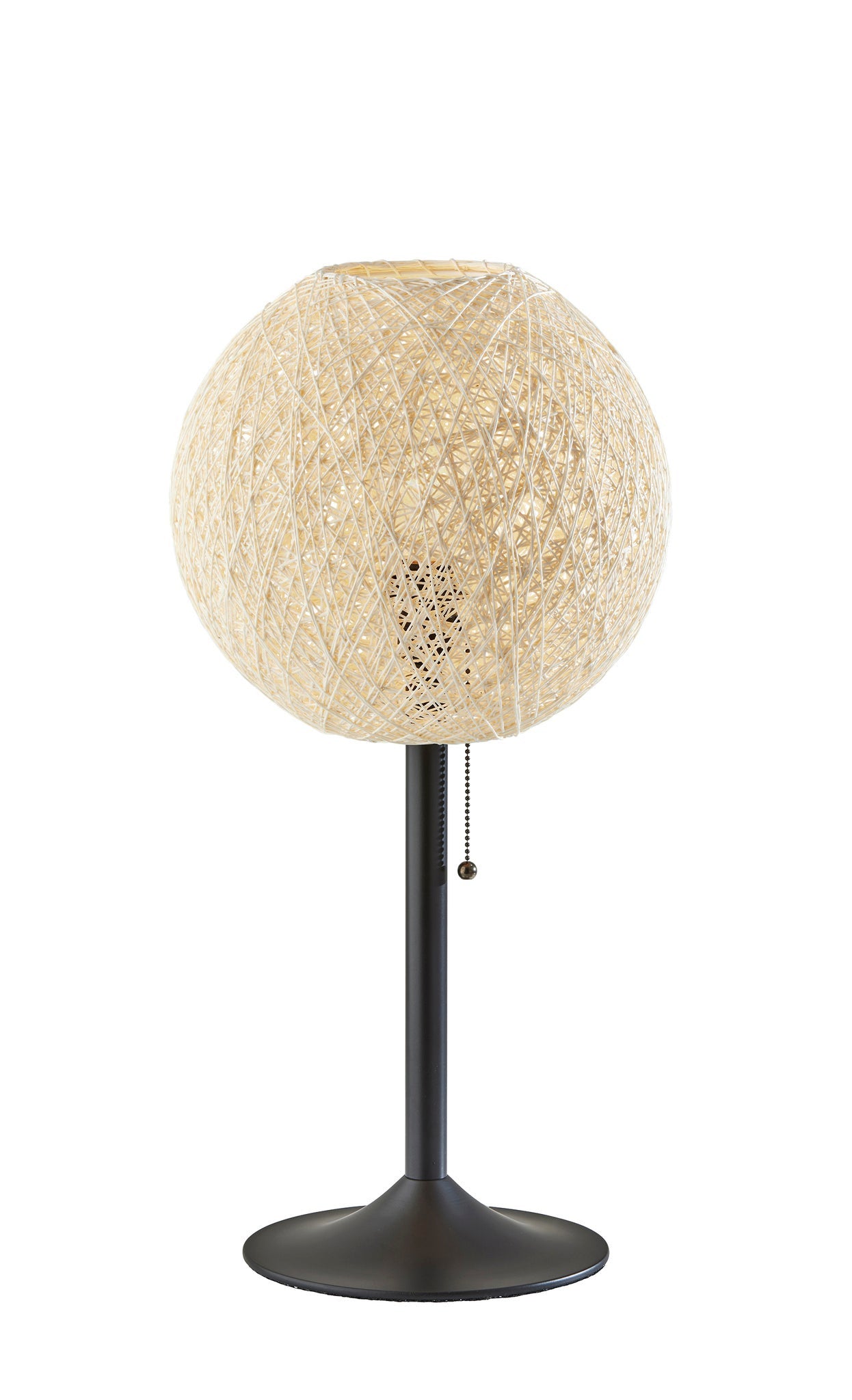 MALIBU 24" ANTIQUED BRONZE METAL CANDLESTICK TABLE LAMP WITH OFF WHITE GLOBE SHADE - Varnish & Vibe