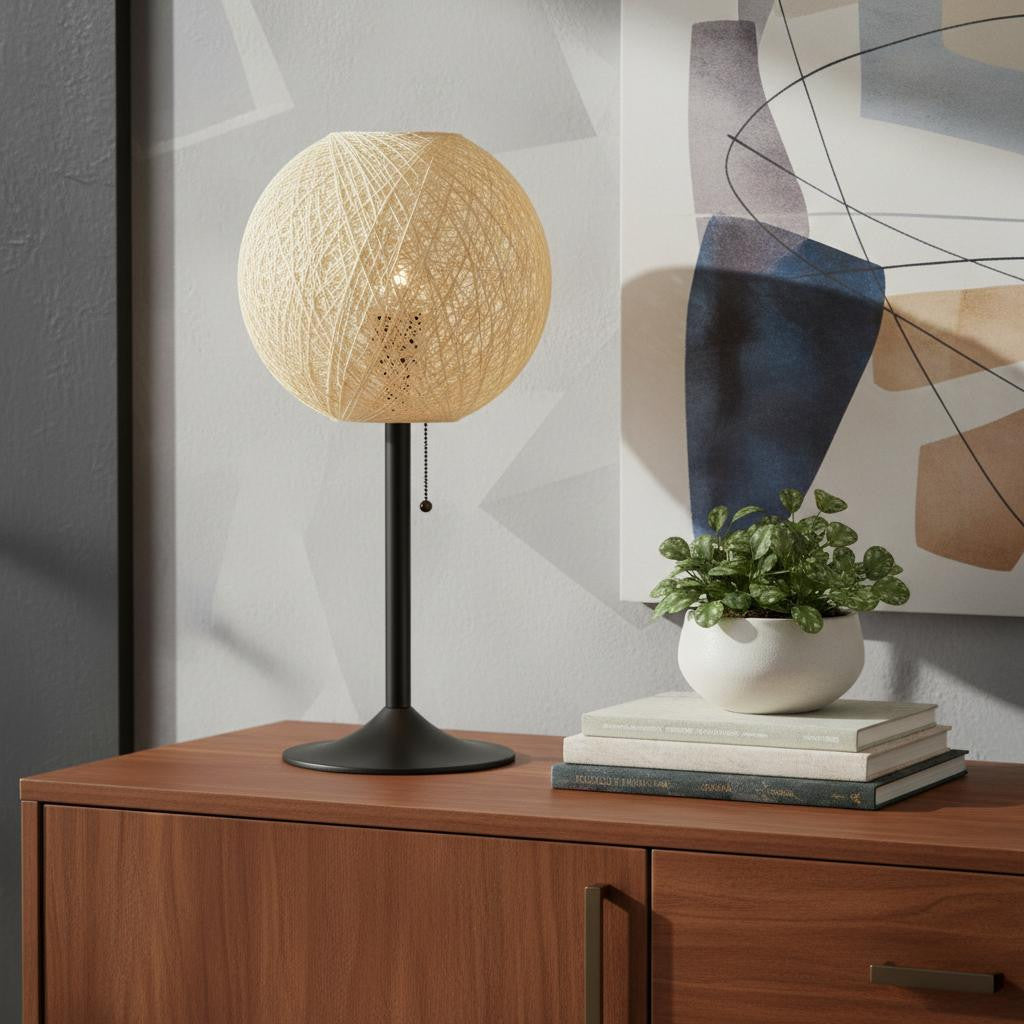 MALIBU 24" ANTIQUED BRONZE METAL CANDLESTICK TABLE LAMP WITH OFF WHITE GLOBE SHADE - Varnish & Vibe