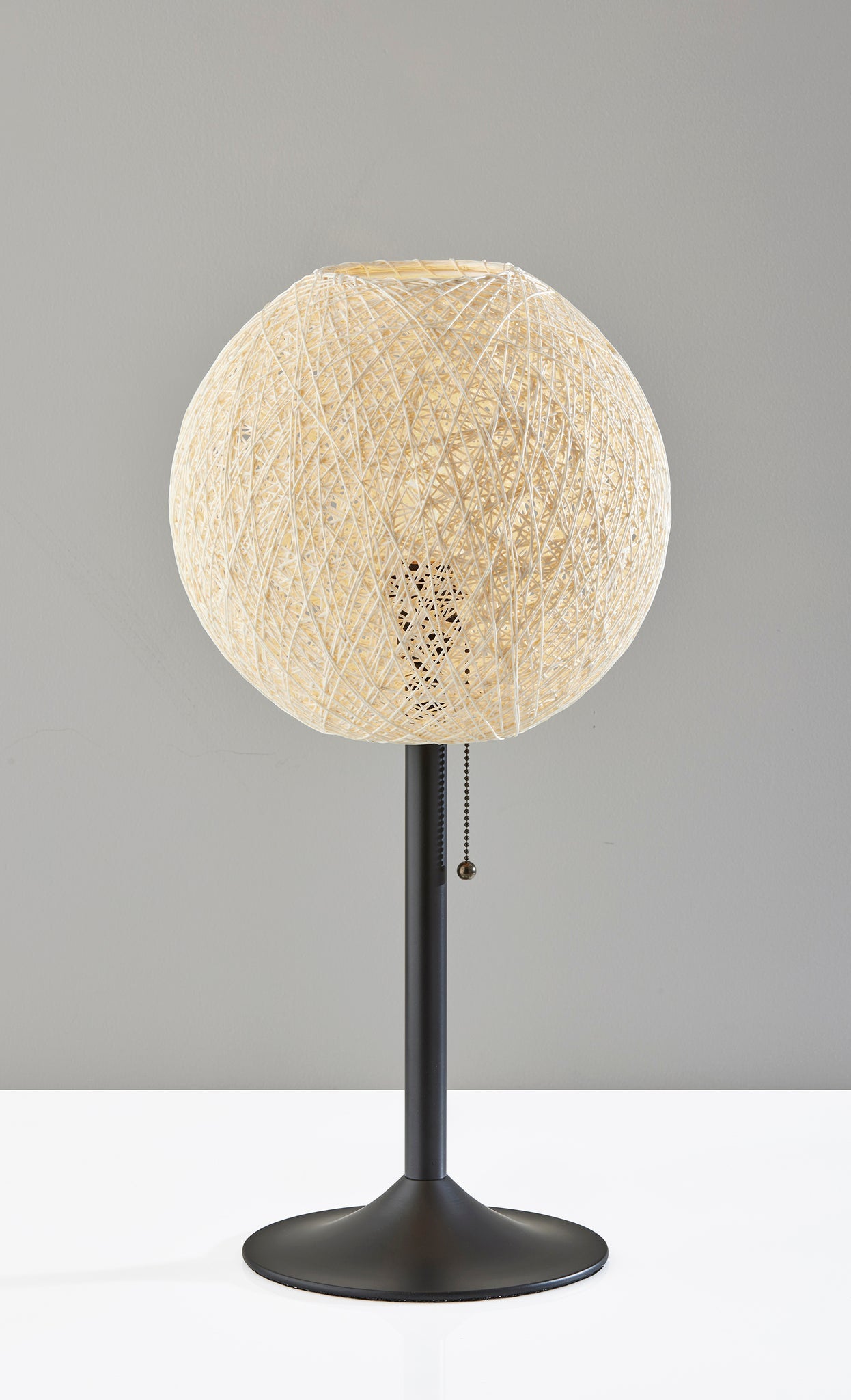 MALIBU 24" ANTIQUED BRONZE METAL CANDLESTICK TABLE LAMP WITH OFF WHITE GLOBE SHADE - Varnish & Vibe