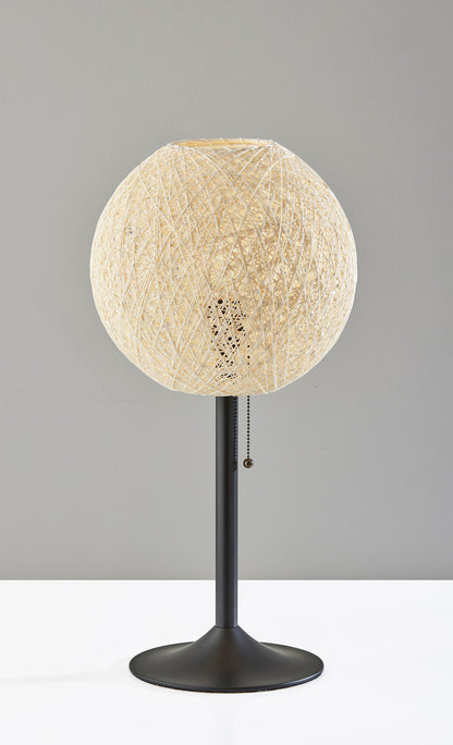 MALIBU 24" ANTIQUED BRONZE METAL CANDLESTICK TABLE LAMP WITH OFF WHITE GLOBE SHADE - Varnish & Vibe