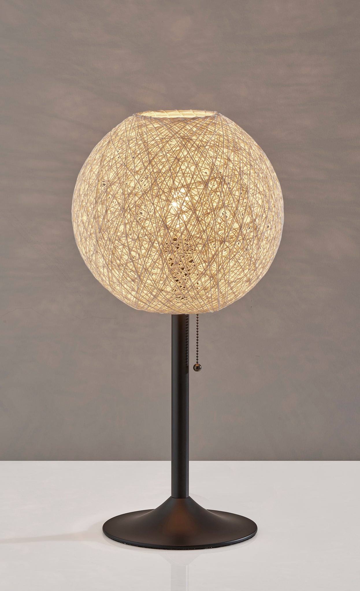 MALIBU 24" ANTIQUED BRONZE METAL CANDLESTICK TABLE LAMP WITH OFF WHITE GLOBE SHADE - Varnish & Vibe