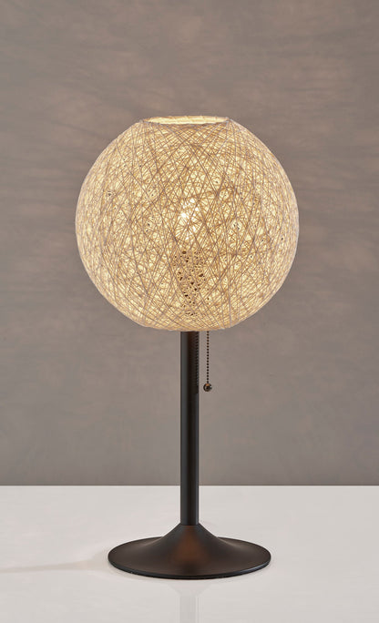 MALIBU 24" ANTIQUED BRONZE METAL CANDLESTICK TABLE LAMP WITH OFF WHITE GLOBE SHADE - Varnish & Vibe