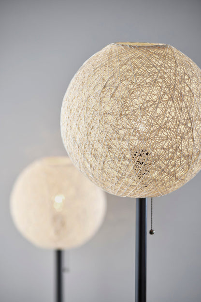 MALIBU 24" ANTIQUED BRONZE METAL CANDLESTICK TABLE LAMP WITH OFF WHITE GLOBE SHADE - Varnish & Vibe
