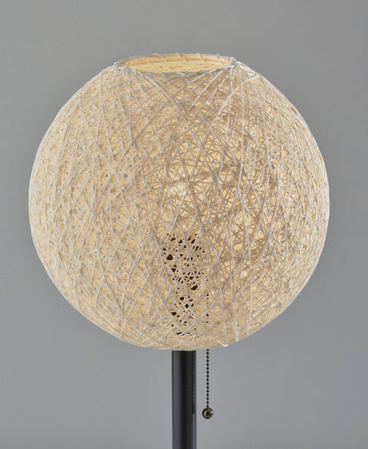 MALIBU 24" ANTIQUED BRONZE METAL CANDLESTICK TABLE LAMP WITH OFF WHITE GLOBE SHADE - Varnish & Vibe