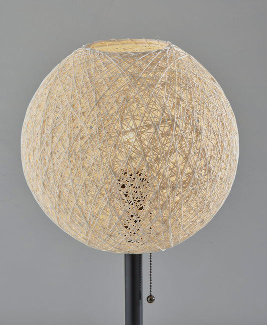 MALIBU 24" ANTIQUED BRONZE METAL CANDLESTICK TABLE LAMP WITH OFF WHITE GLOBE SHADE - Varnish & Vibe