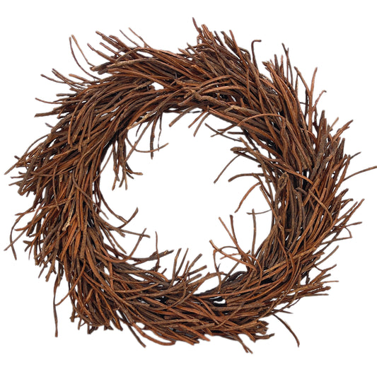 Brown Rattan Wreath 27.5" - Varnish & Vibe