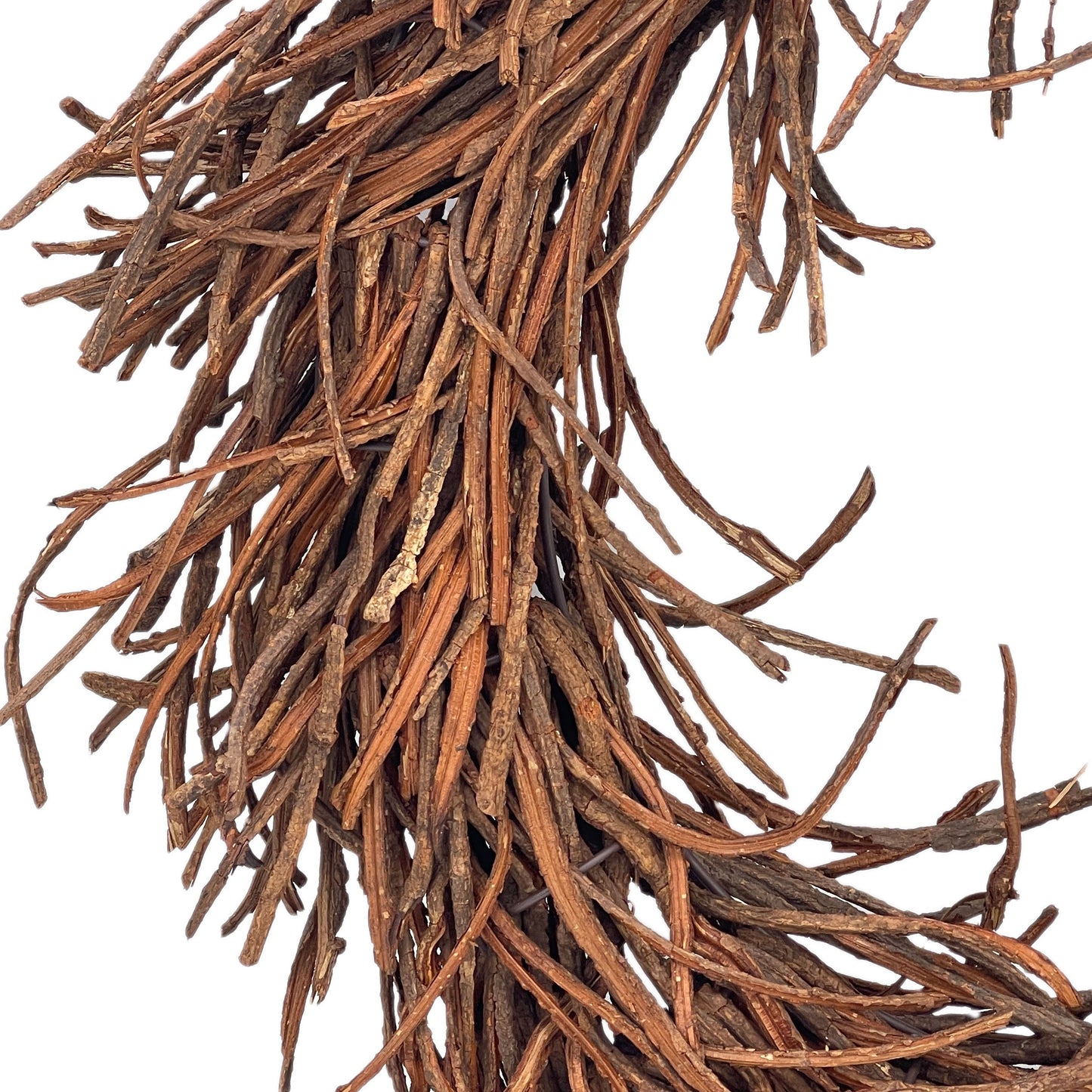 Brown Rattan Wreath 27.5" - Varnish & Vibe