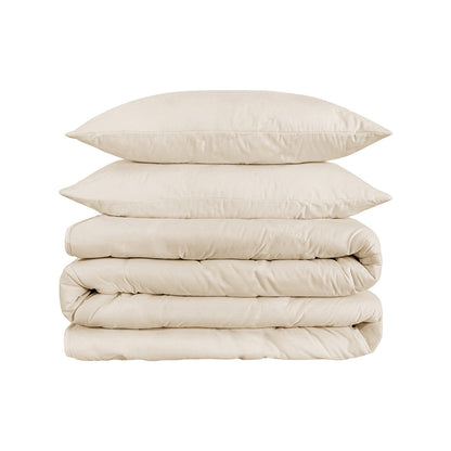 HERMOSA 1200 TC IVORY QUEEN DUVET COVER SET