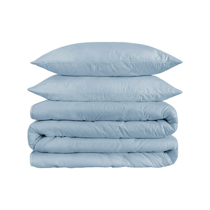 1200 THREAD KING DUVET COVER SET LIGHT BLUE - Varnish & Vibe