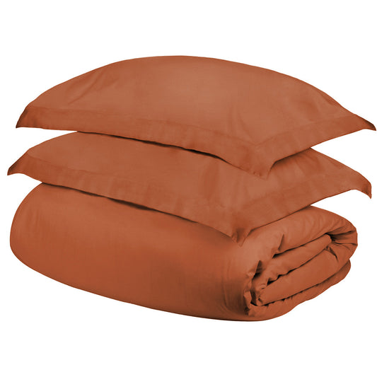 LAUREL EMBER KING COTTON WASHABLE DUVET COVER SET