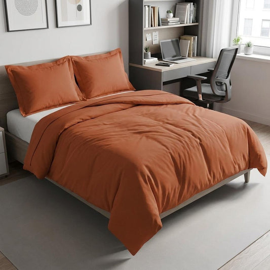 LAUREL EMBER TWIN COTTON WASHABLE DUVET COVER SET