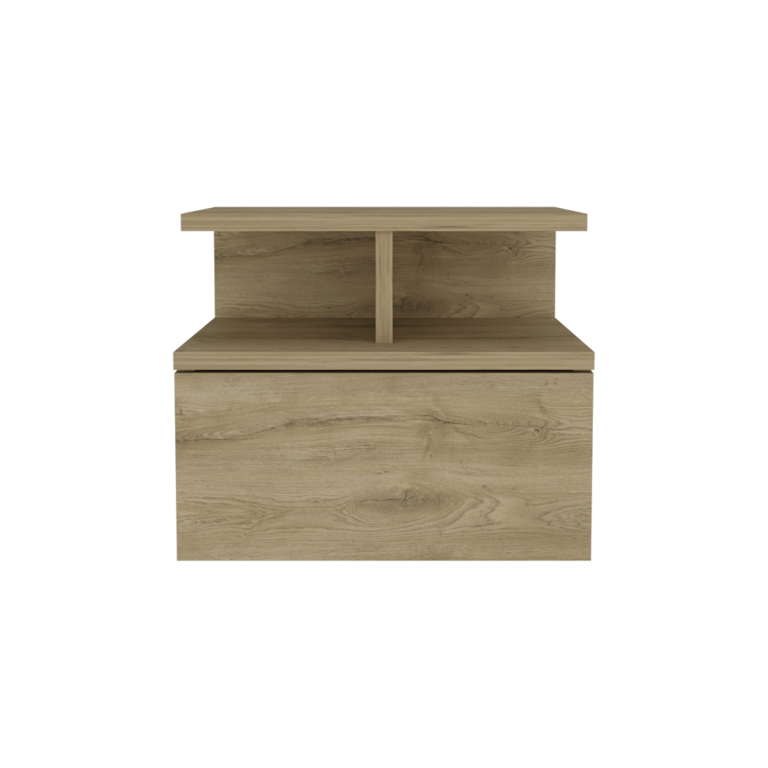 12" BEIGE WOOD ONE DRAWER NIGHTSTAND - Varnish & Vibe