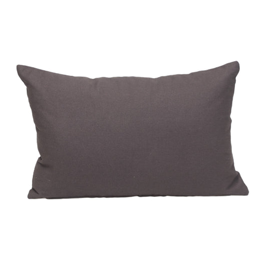 LAUREL 12" X 18" GRAY COTTON THROW PILLOW