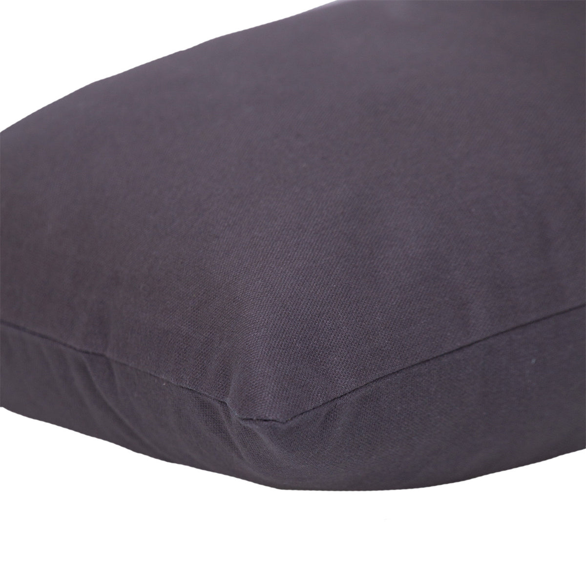LAUREL 12" X 18" GRAY COTTON THROW PILLOW