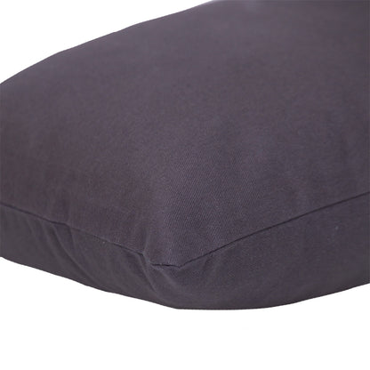 LAUREL 12" X 18" GRAY COTTON THROW PILLOW