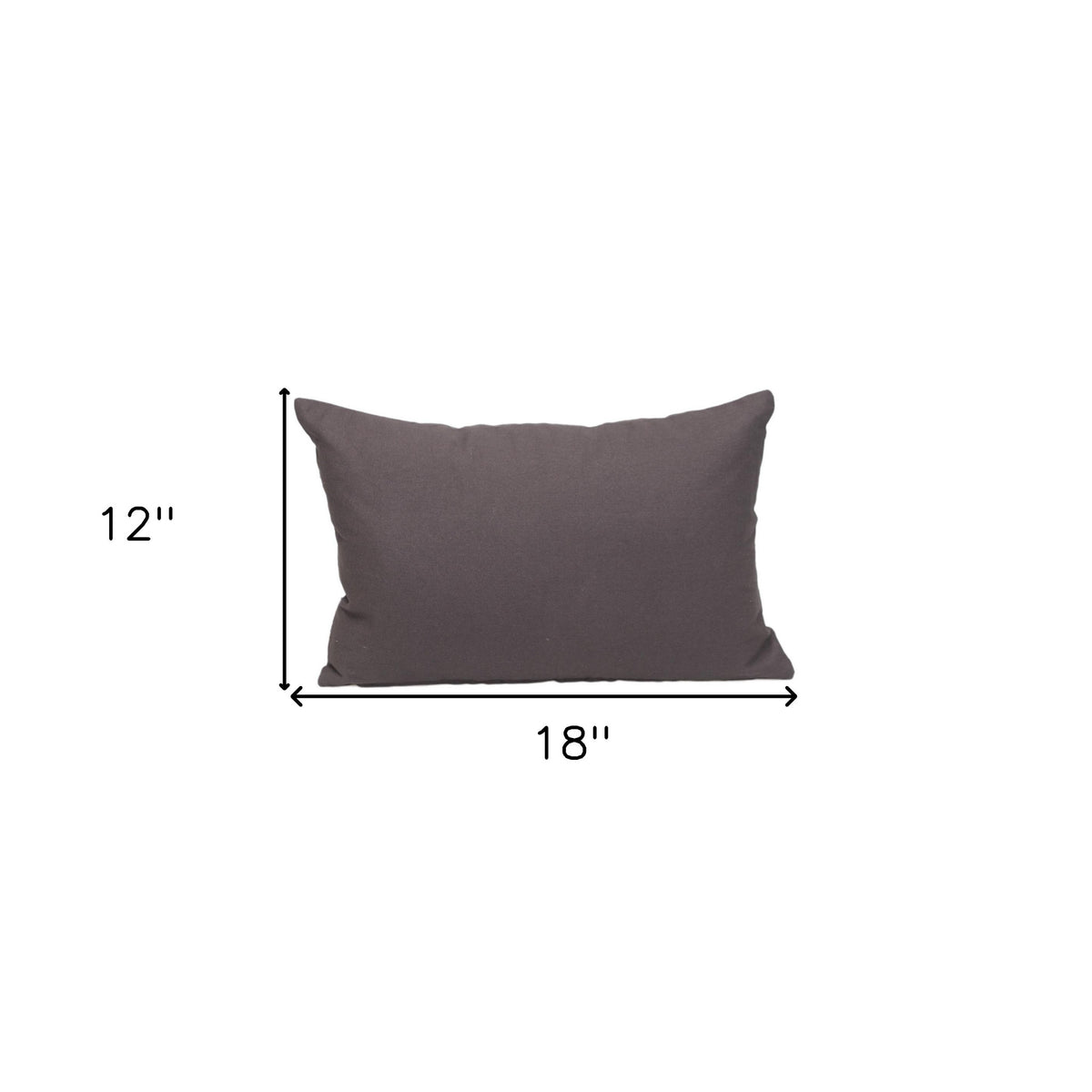 LAUREL 12" X 18" GRAY COTTON THROW PILLOW