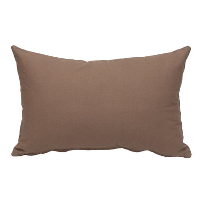 LAUREL 12" X 18" BROWN COTTON THROW PILLOW