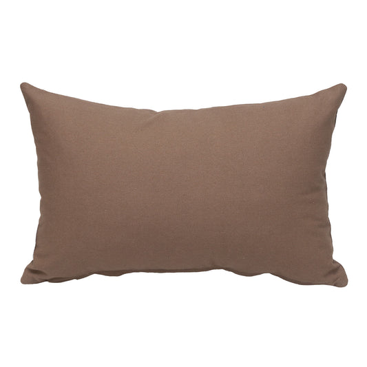 LAUREL 12" X 18" BROWN COTTON THROW PILLOW
