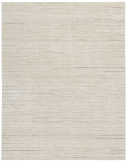 8' X 10' GRAY AND IVORY ABSTRACT AREA RUG