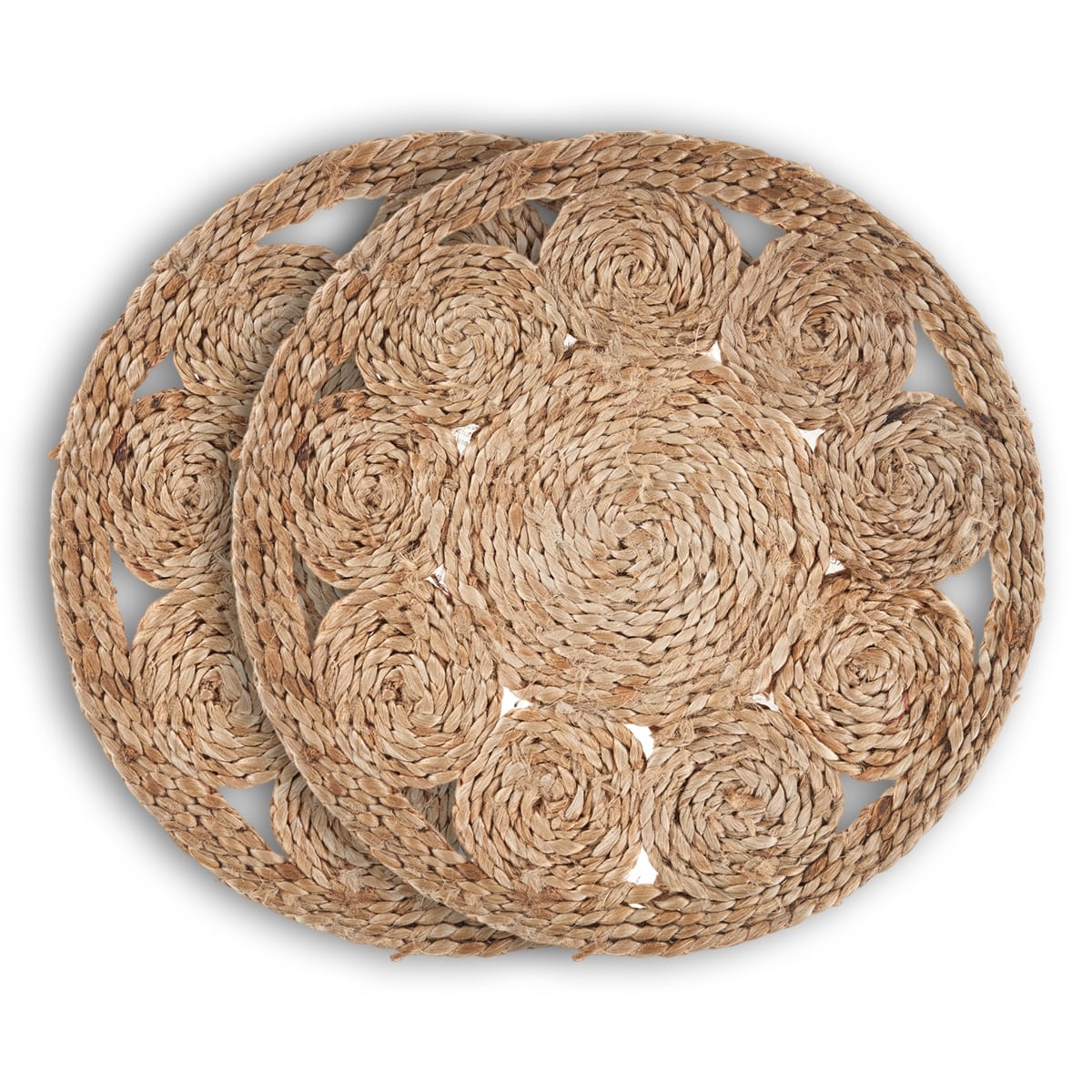 REDONDO SET OF TWO JUTE ROUND PLACEMATS
