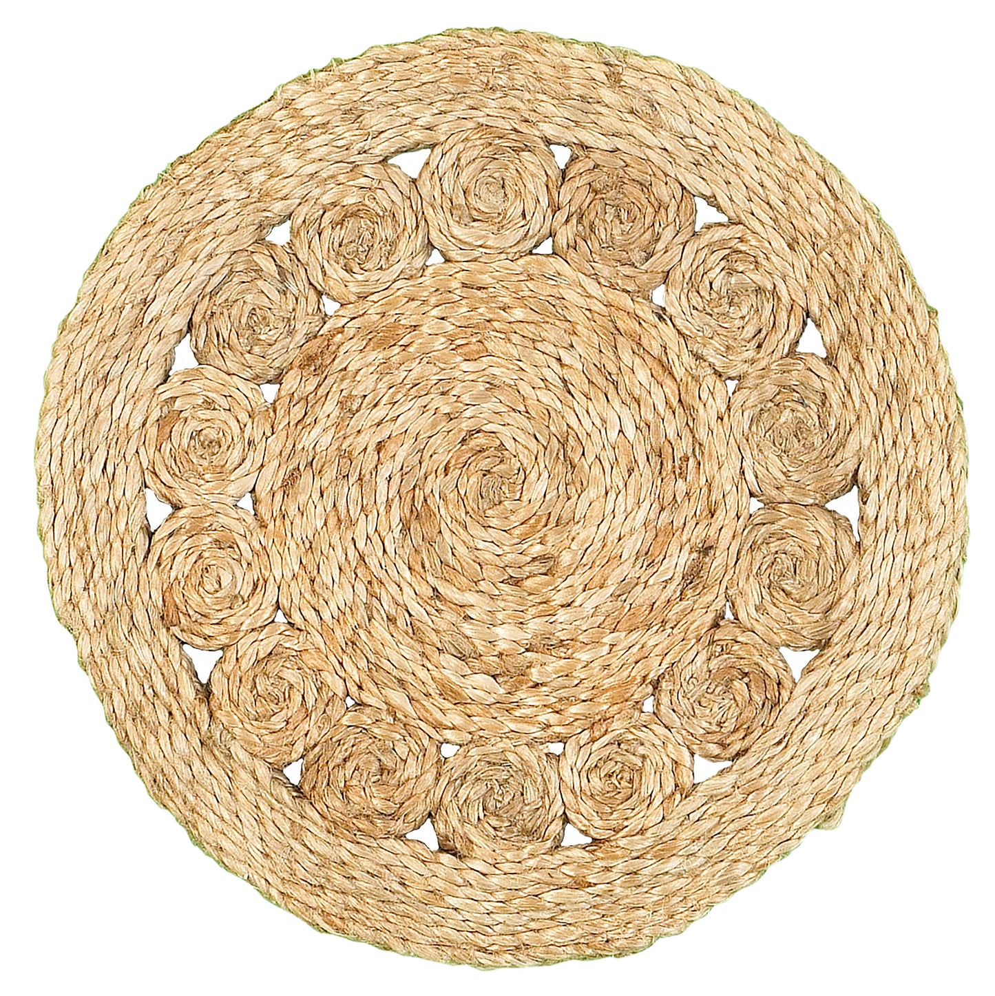 REDONDO SET OF TWO JUTE ROUND PLACEMATS