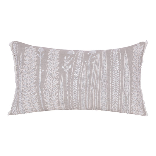 PIER IVORY FLORAL LINEN PILLOW - Varnish & Vibe