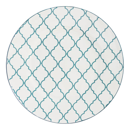 OCEAN TURQUOISE CERAMIC DINNERWARE 16-PIECE SET FOR FOUR