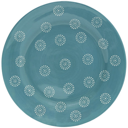 OCEAN TURQUOISE CERAMIC DINNERWARE 16-PIECE SET FOR FOUR