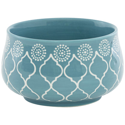 OCEAN TURQUOISE CERAMIC DINNERWARE 16-PIECE SET FOR FOUR
