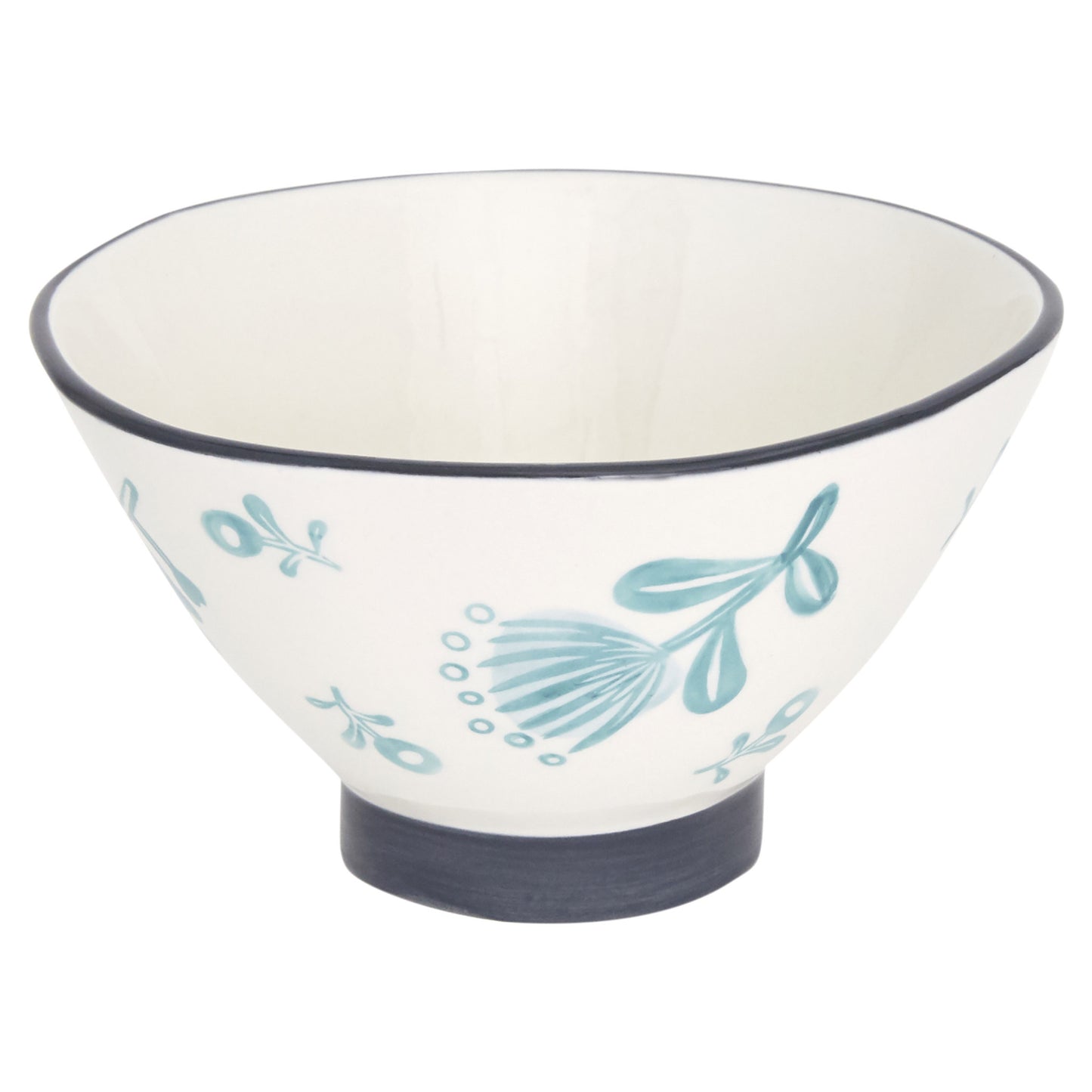 CALABASAS BLUE AND WHITE SIXTEEN PIECE ROUND FLORAL CERAMIC SERVICE FOR FOUR DINNERWARE SET - Varnish & Vibe