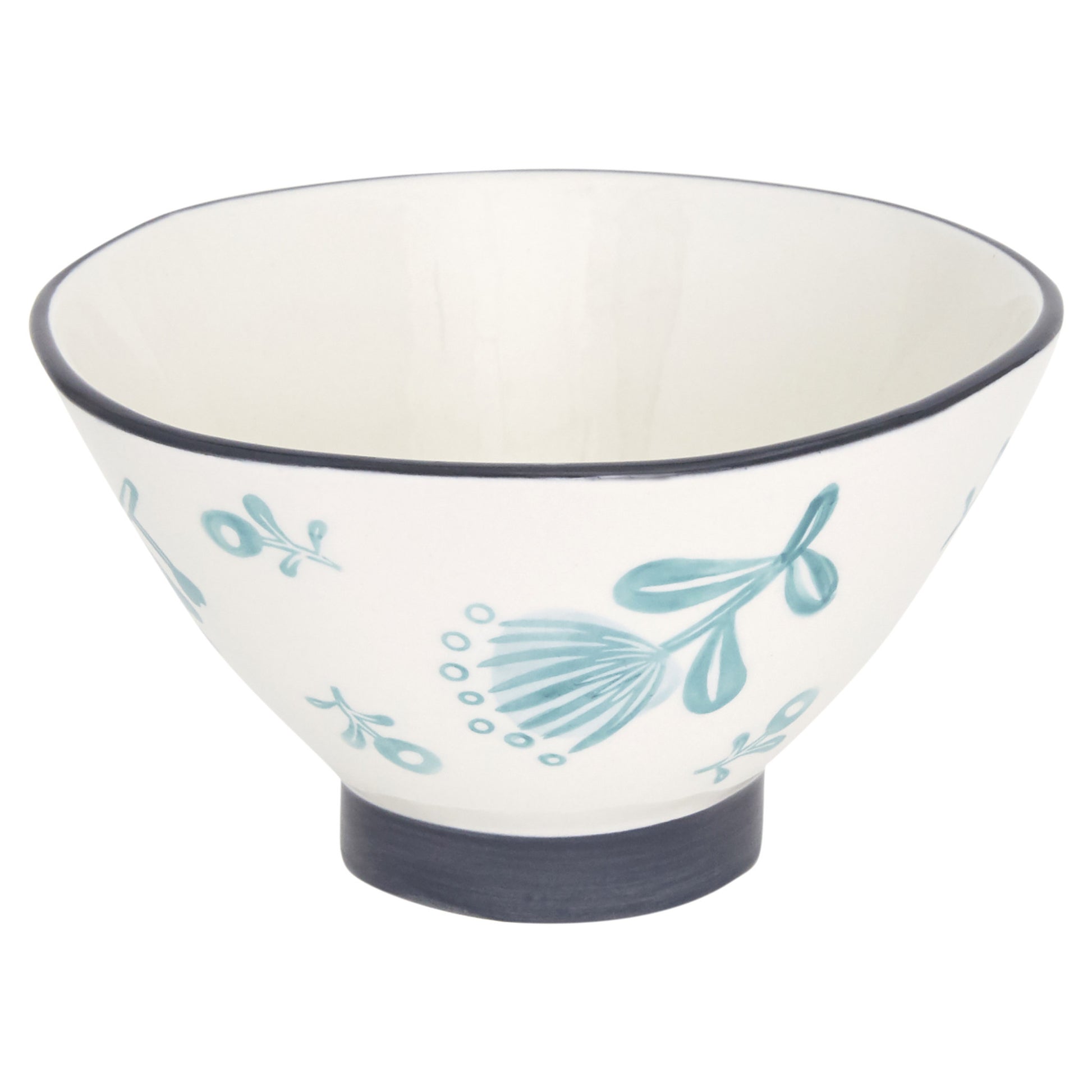 CALABASAS BLUE AND WHITE SIXTEEN PIECE ROUND FLORAL CERAMIC SERVICE FOR FOUR DINNERWARE SET - Varnish & Vibe