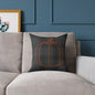 Pumpkin on Plaid Halloween Edition Fall Pillow
