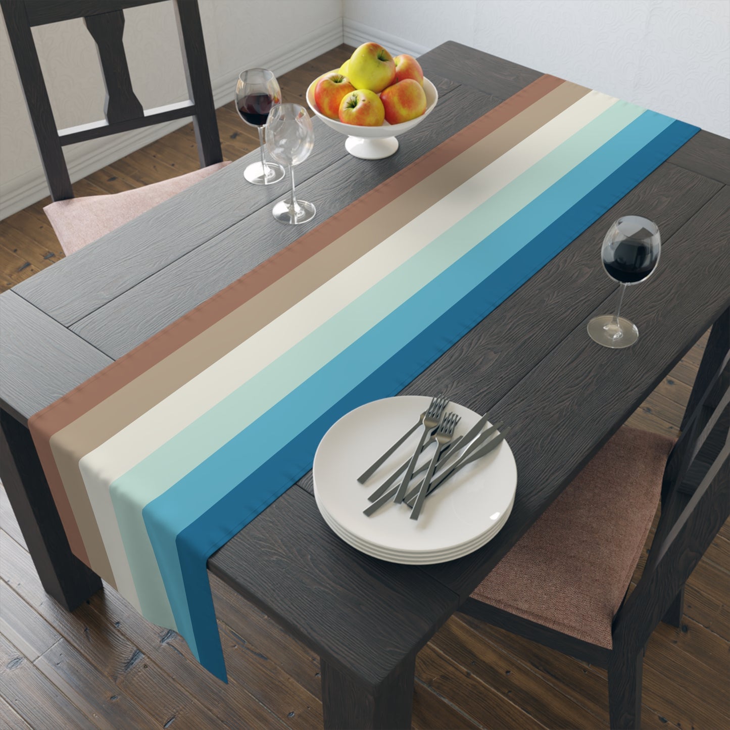 OCEAN STRIPED TABLE RUNNER