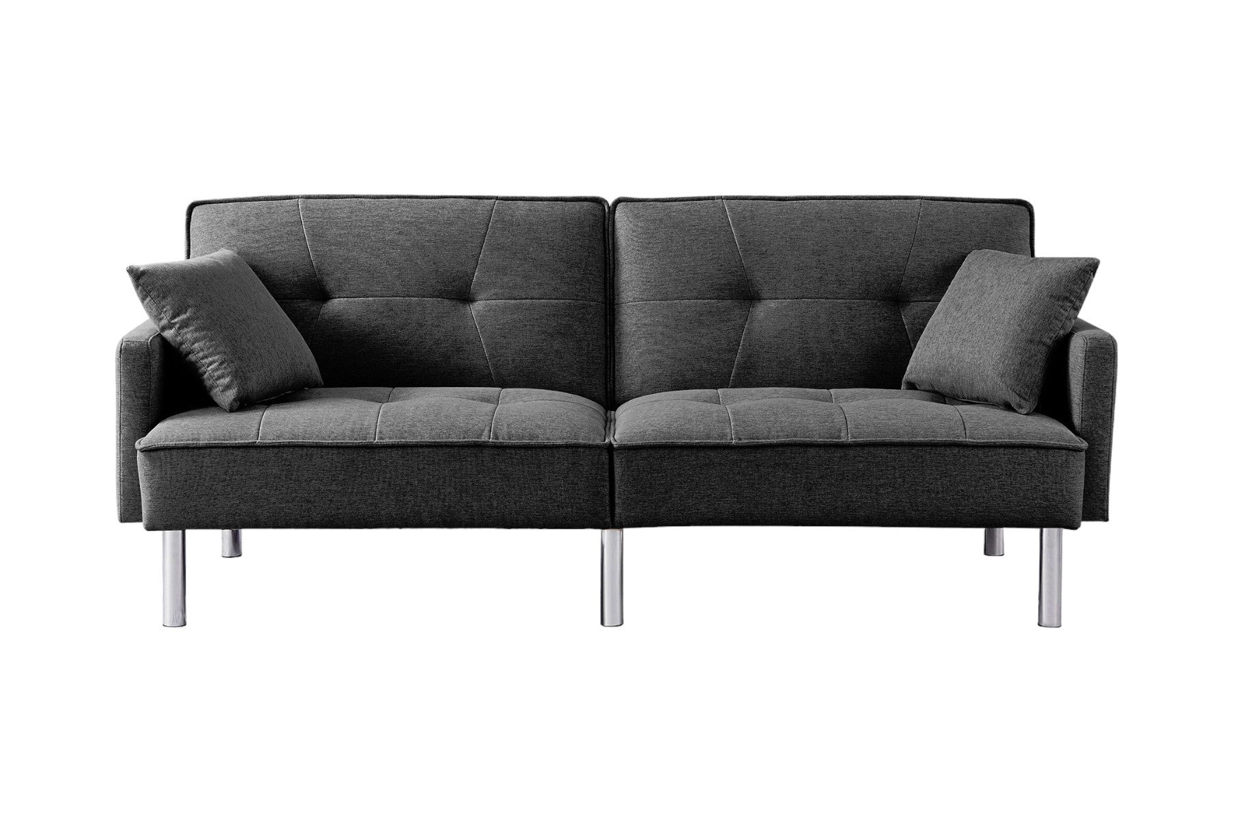 ARDMORE 85" GRAY SOFA CONVERTIBLE FUTON - Varnish & Vibe