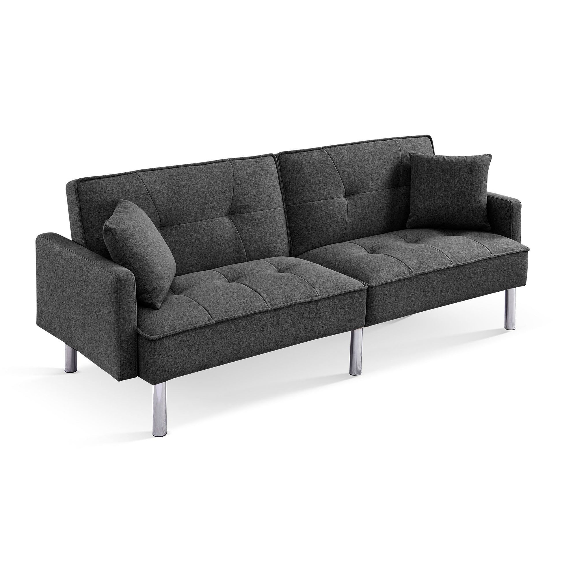 ARDMORE 85" GRAY SOFA CONVERTIBLE FUTON - Varnish & Vibe