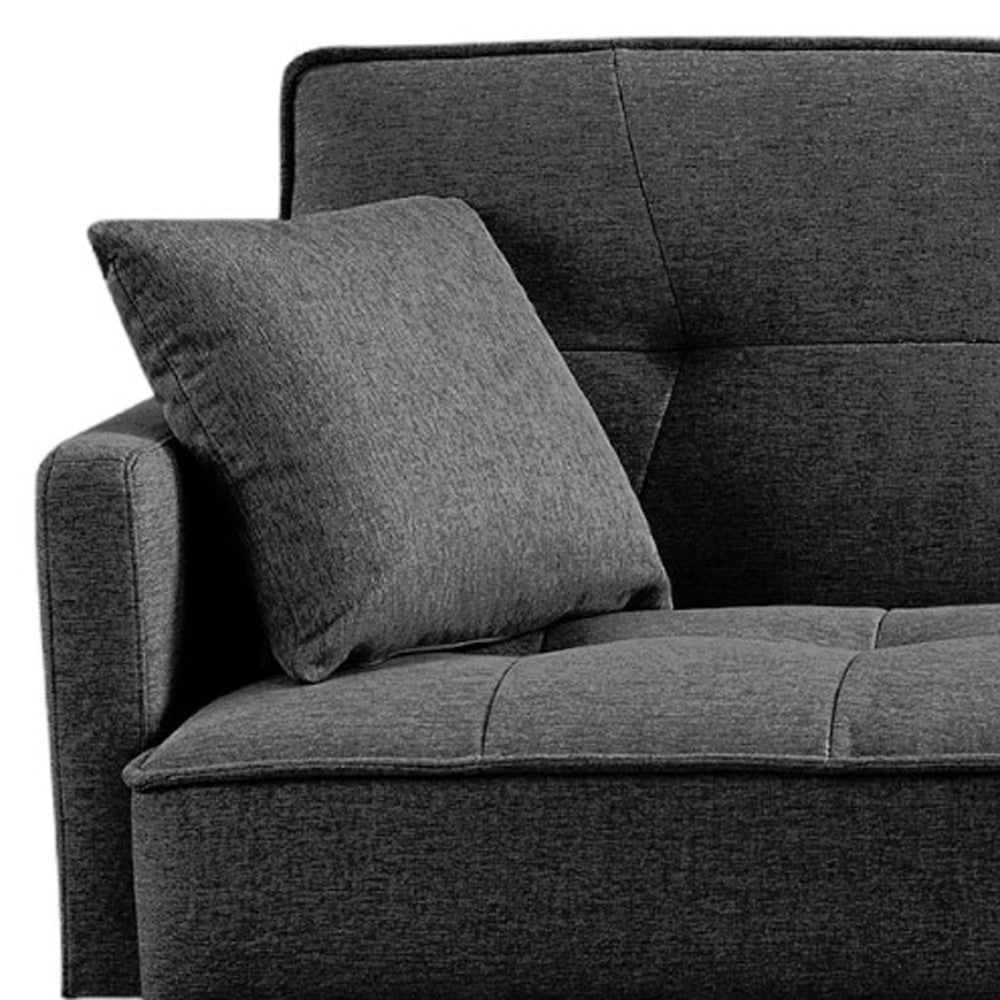 ARDMORE 85" GRAY SOFA CONVERTIBLE FUTON - Varnish & Vibe