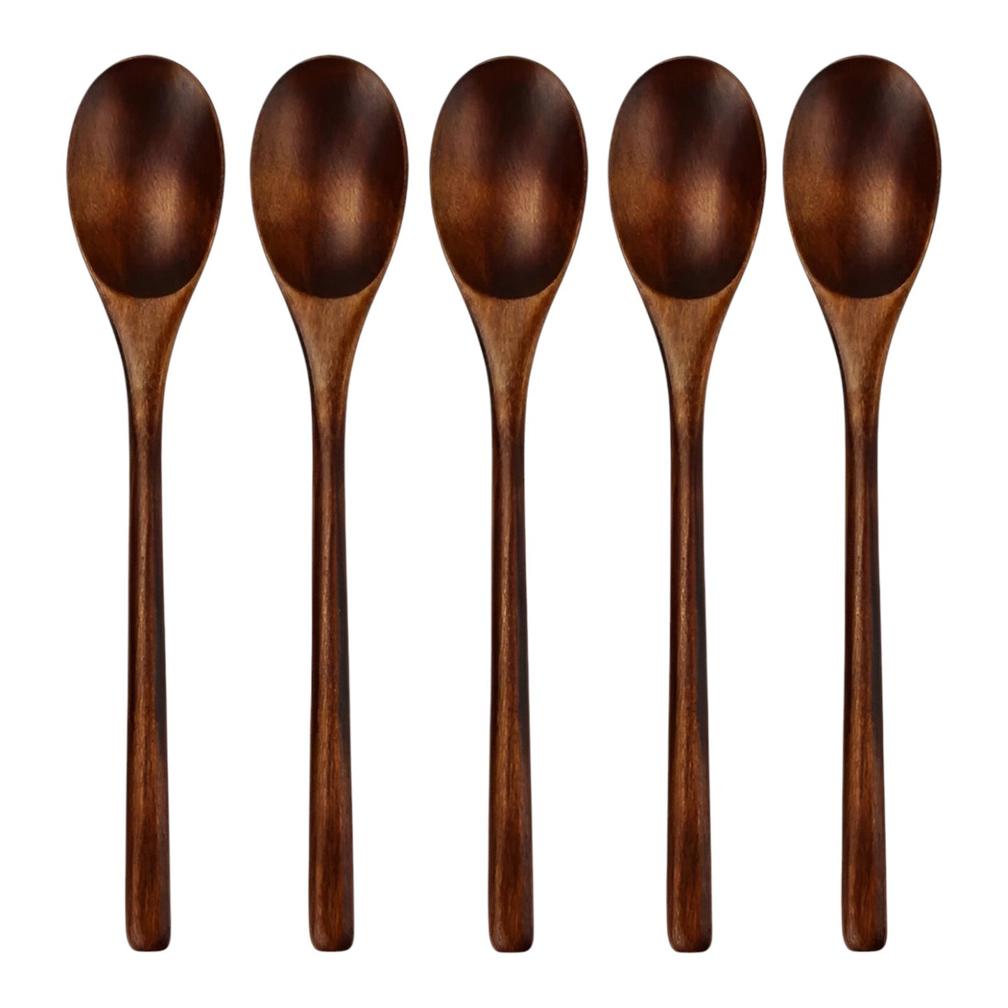 CALABASAS BROWN SOLID WOOD HANDMADE TEN PIECE DINNER FORK AND DINNER SPOON SET - Varnish & Vibe