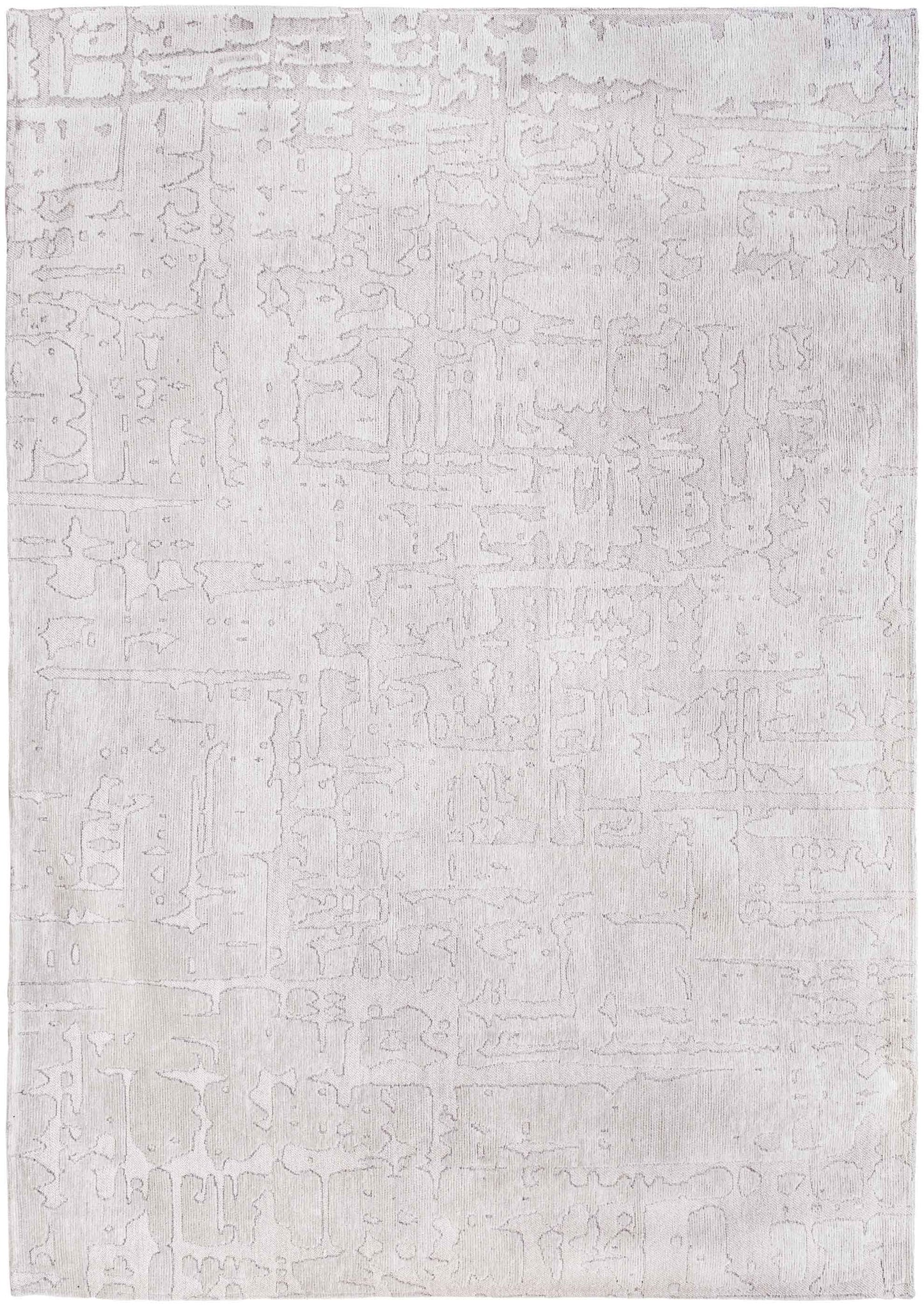 OCEAN 9' x 13' WHITE ABSTRACT RUG