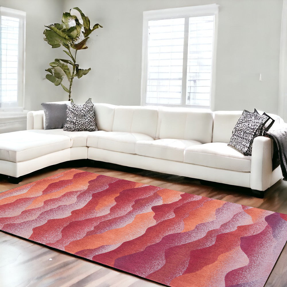 abstract non skid area rug, skid area rug, non skid area rug, orange abstract non skid area, abstract non skid area
